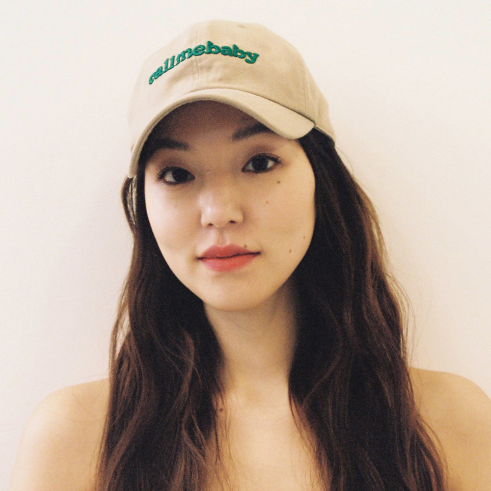 [Call me baby] Puffy Logo Embroidery Ball Cap