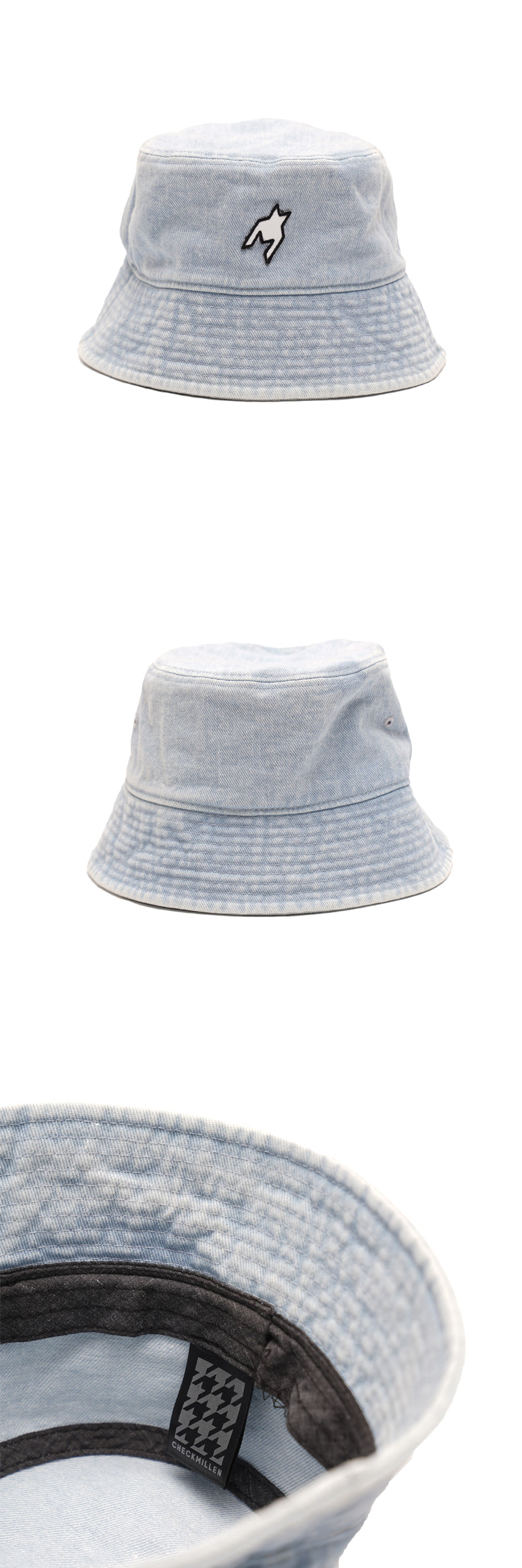 Logo Denim Bucket Hat (Light Blue)