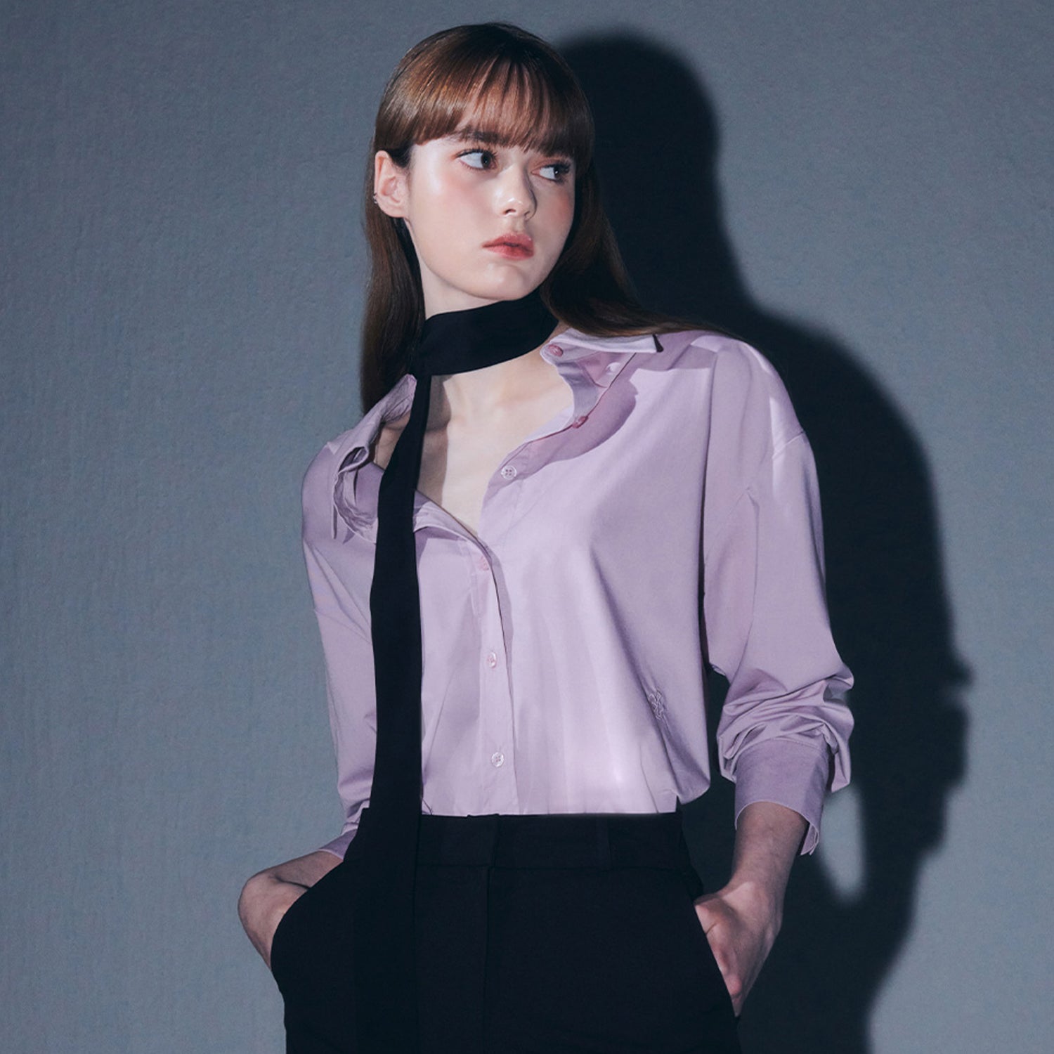 WRINKLE FREE BASIC SHIRT_LAVENDER