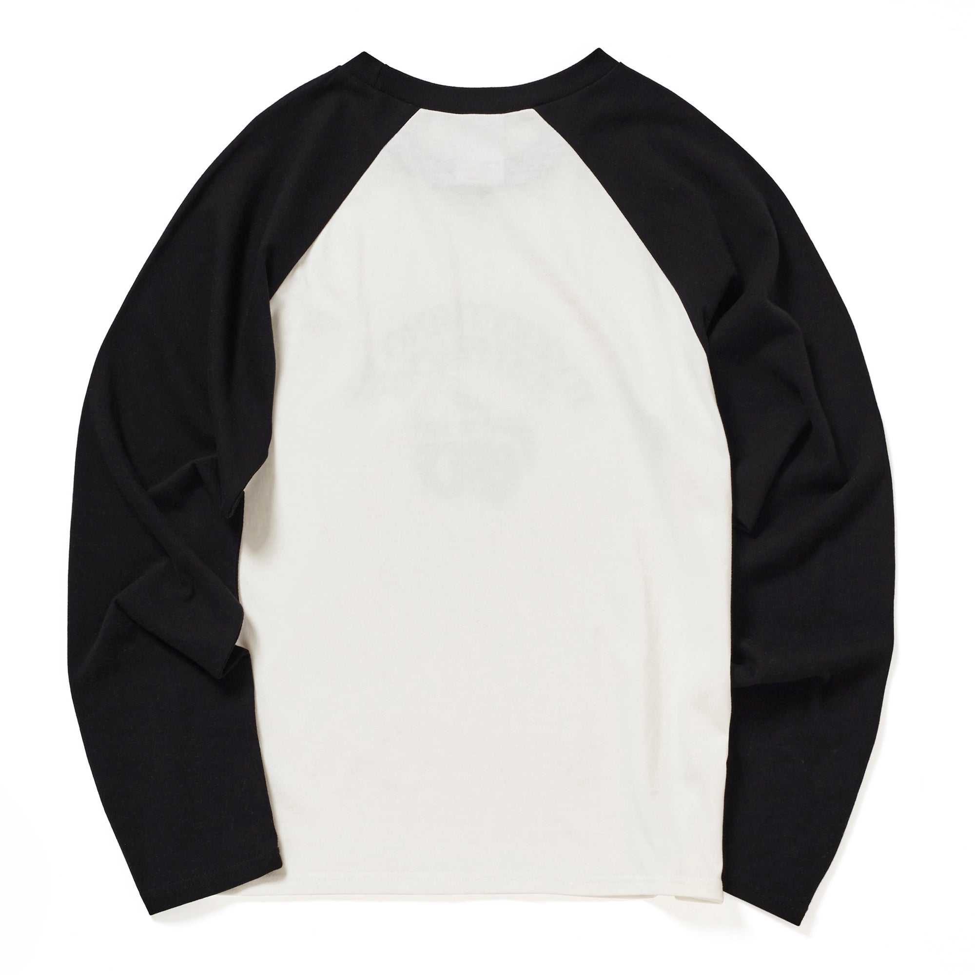 PEACH ARCH PRINT RAGLAN LONG SLEEVE T-SHIRT_BLACK