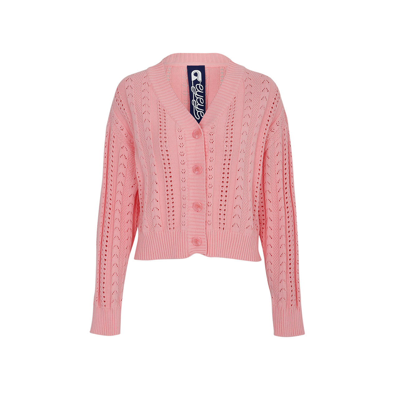 EYELET PUNCHING KNIT CARDIGAN_PINK (EEOO1CDR01W)