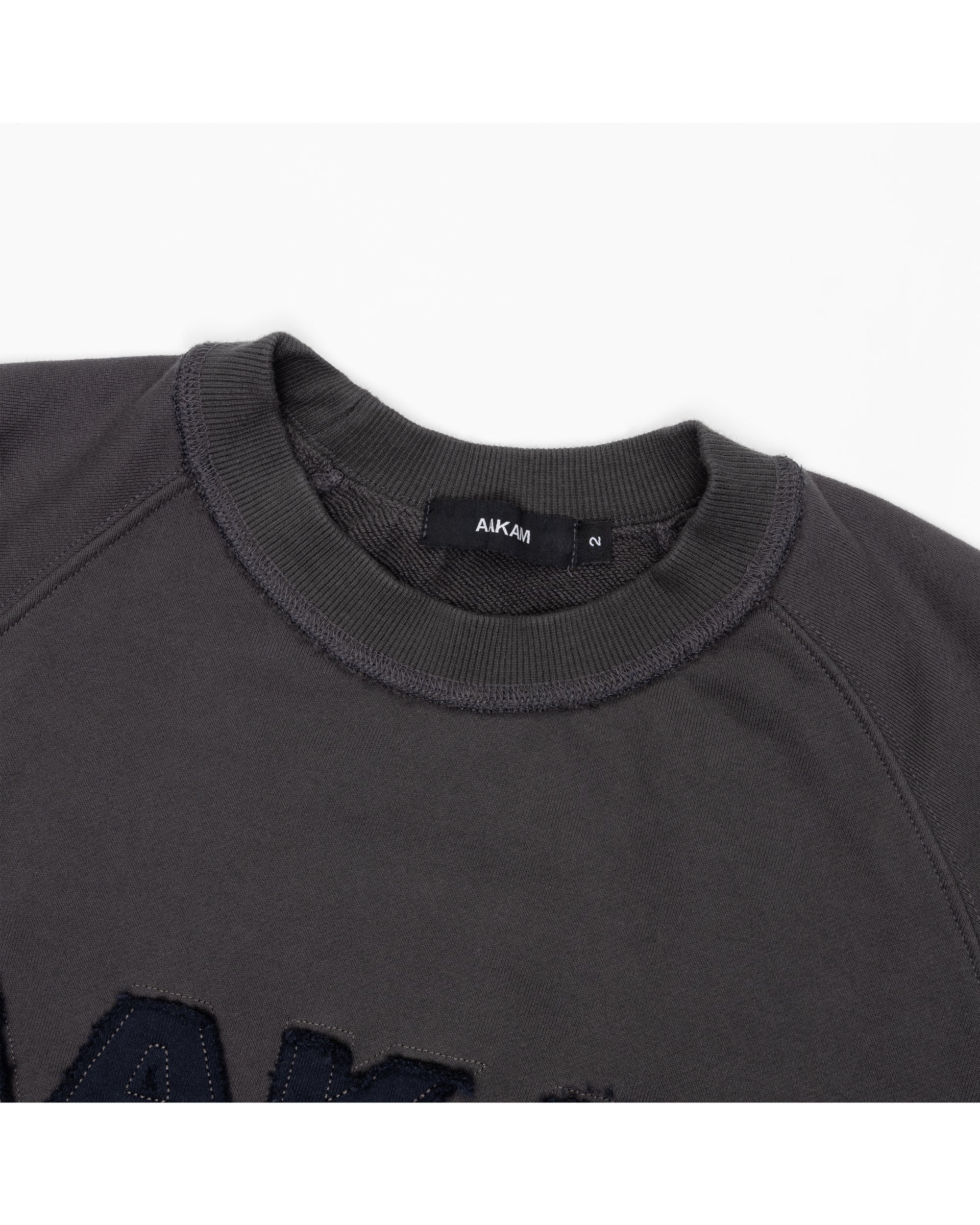 Logo Patch Raglan Sweatshirt (Dark Gray)