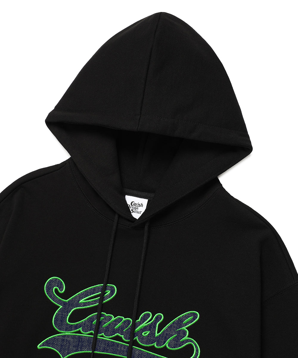 APLIQUE STADIUM LOGO HOODIE BLACK(CV2ESUM405A)