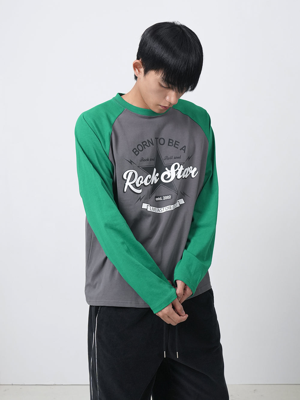 Rockstar mix raglan T-shirts 3color