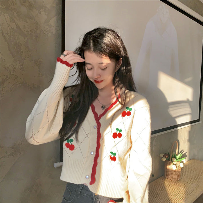 cherry cardigan