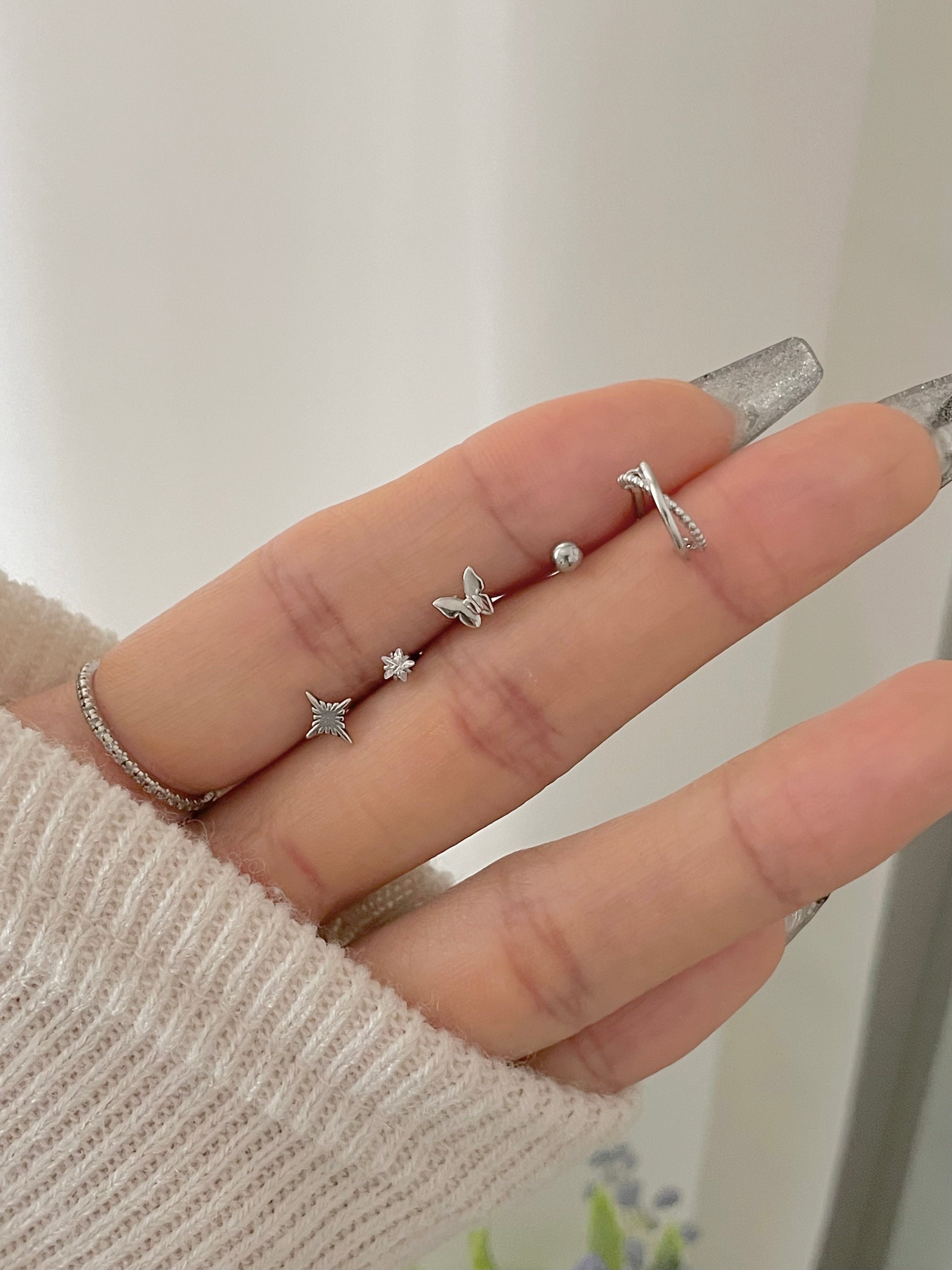 [5 set] simple mood piercing set