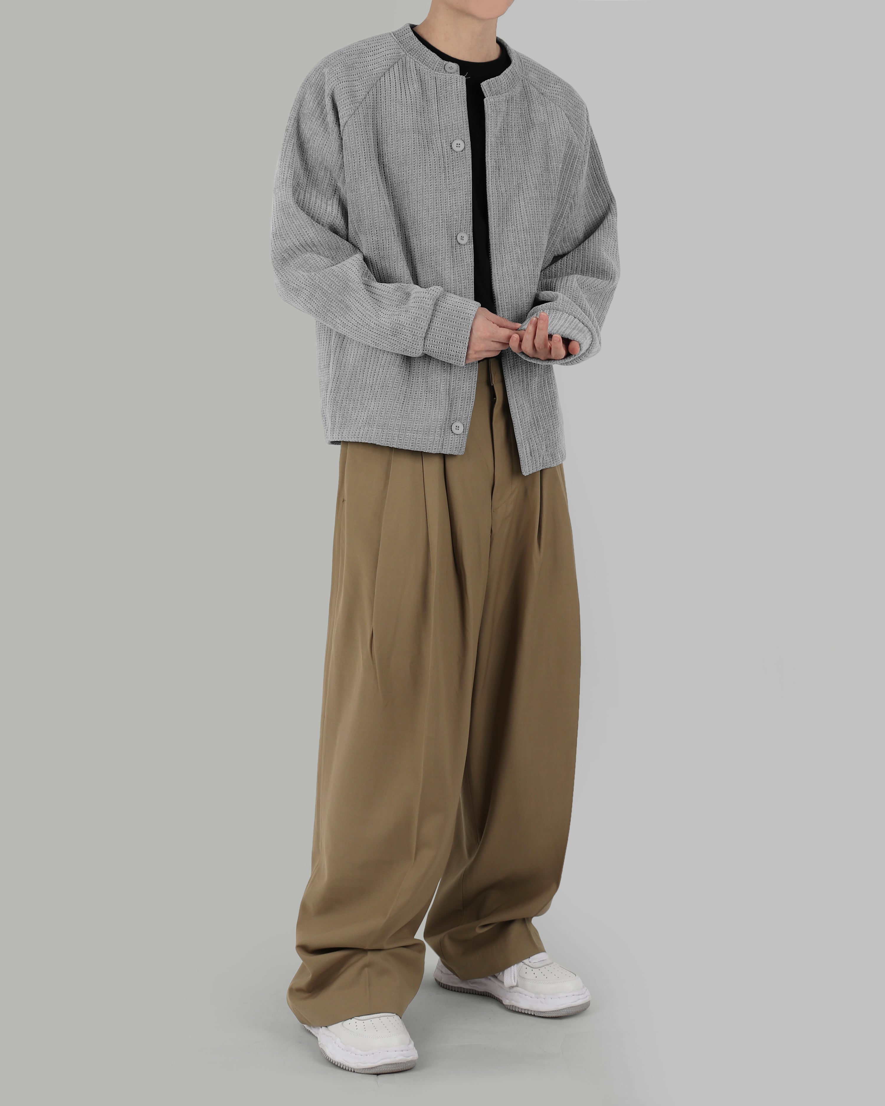 Multi tuck wide slacks