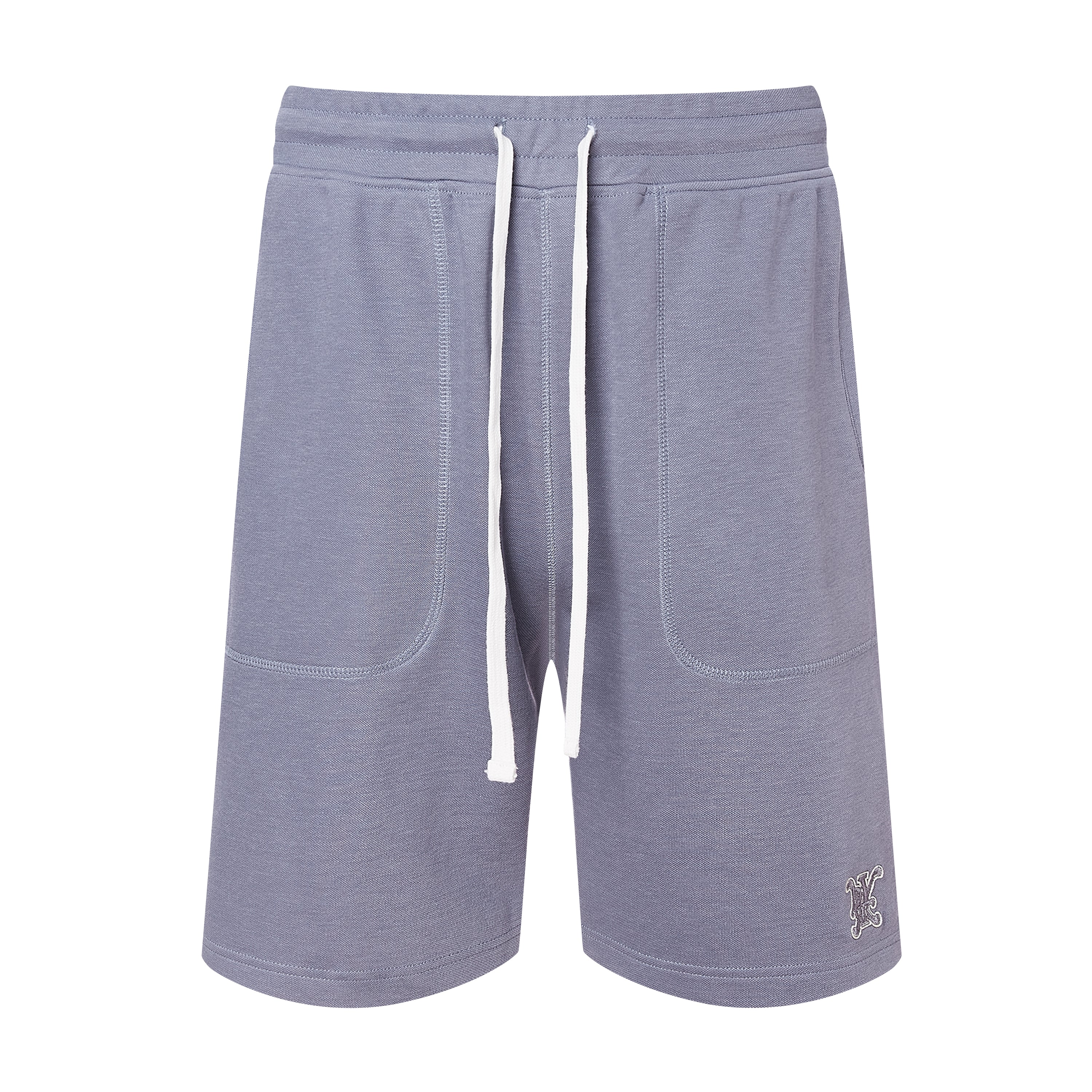 DVRK EMBROIDERED LOGO SHORTS - GREY