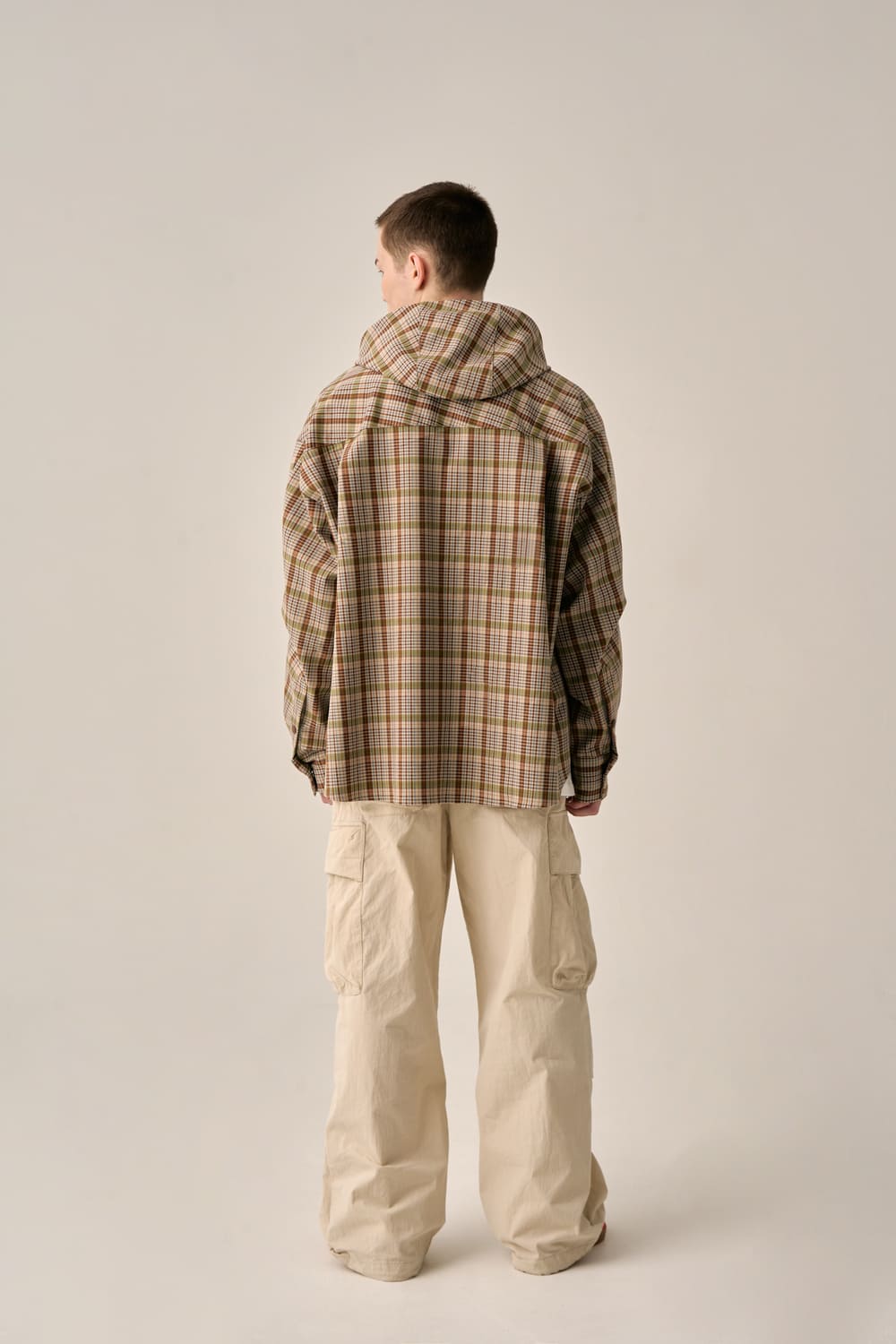 CHECKERED HOODED SHIRT