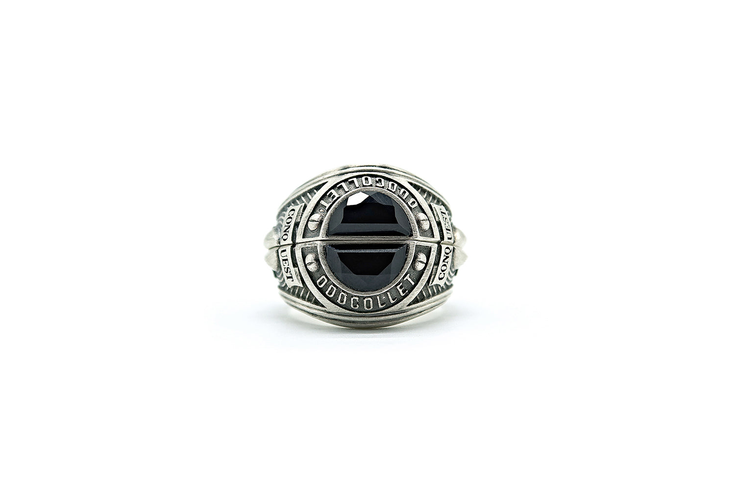 Eye officer ring black (double)