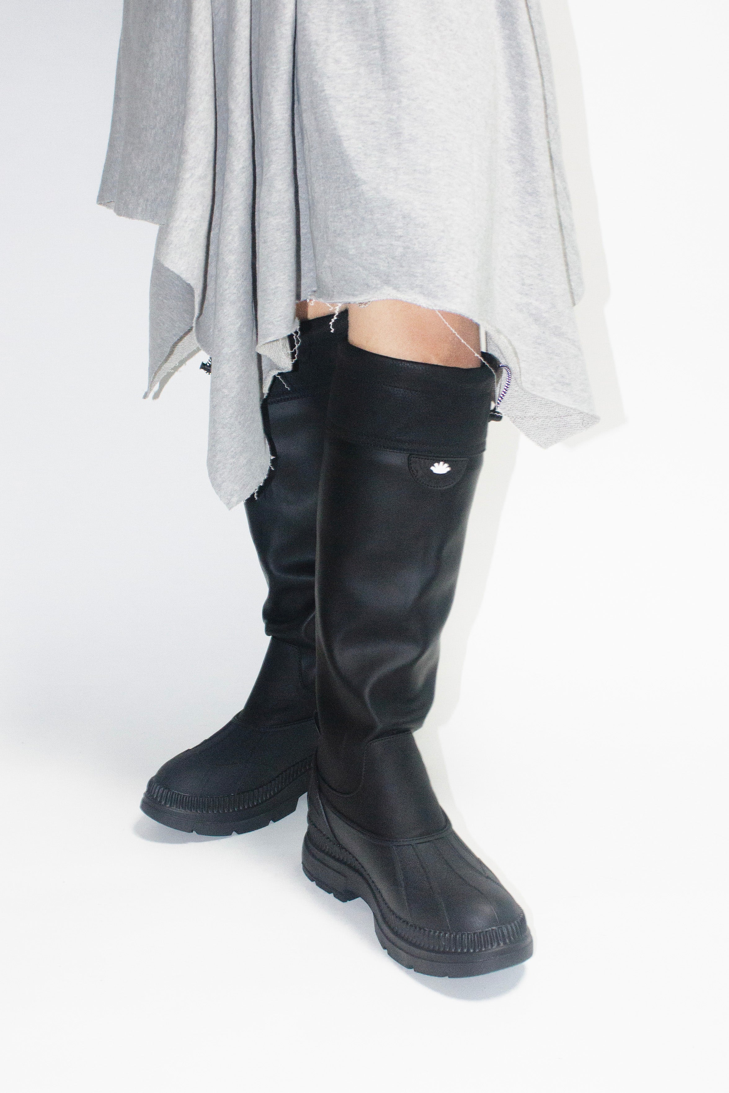 leather rain boots