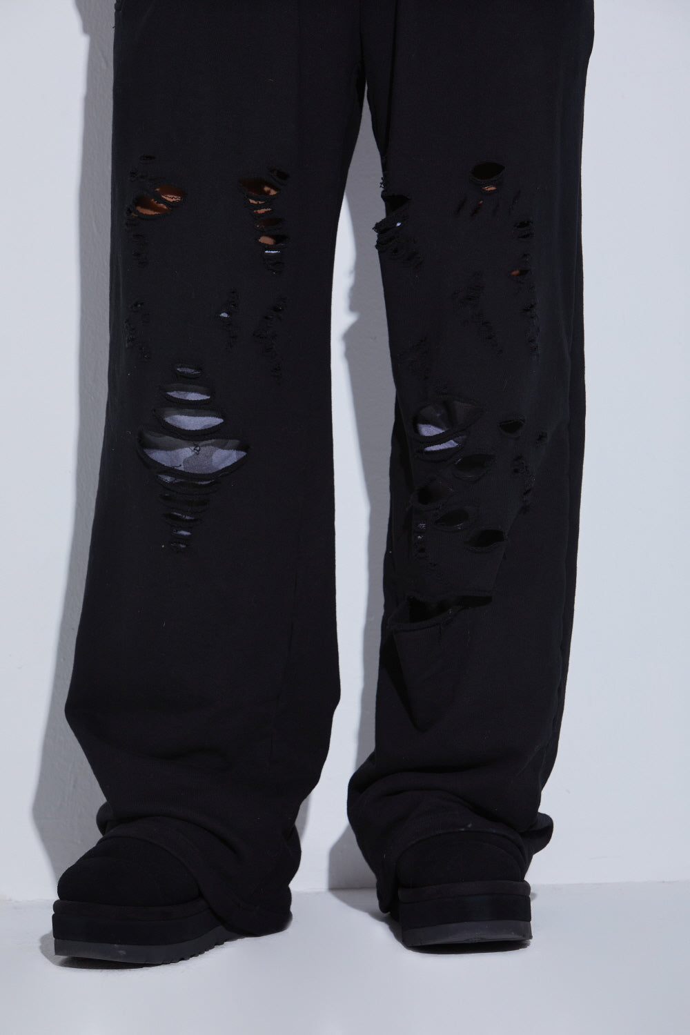 WASHING CAMO PANTS -BLACK