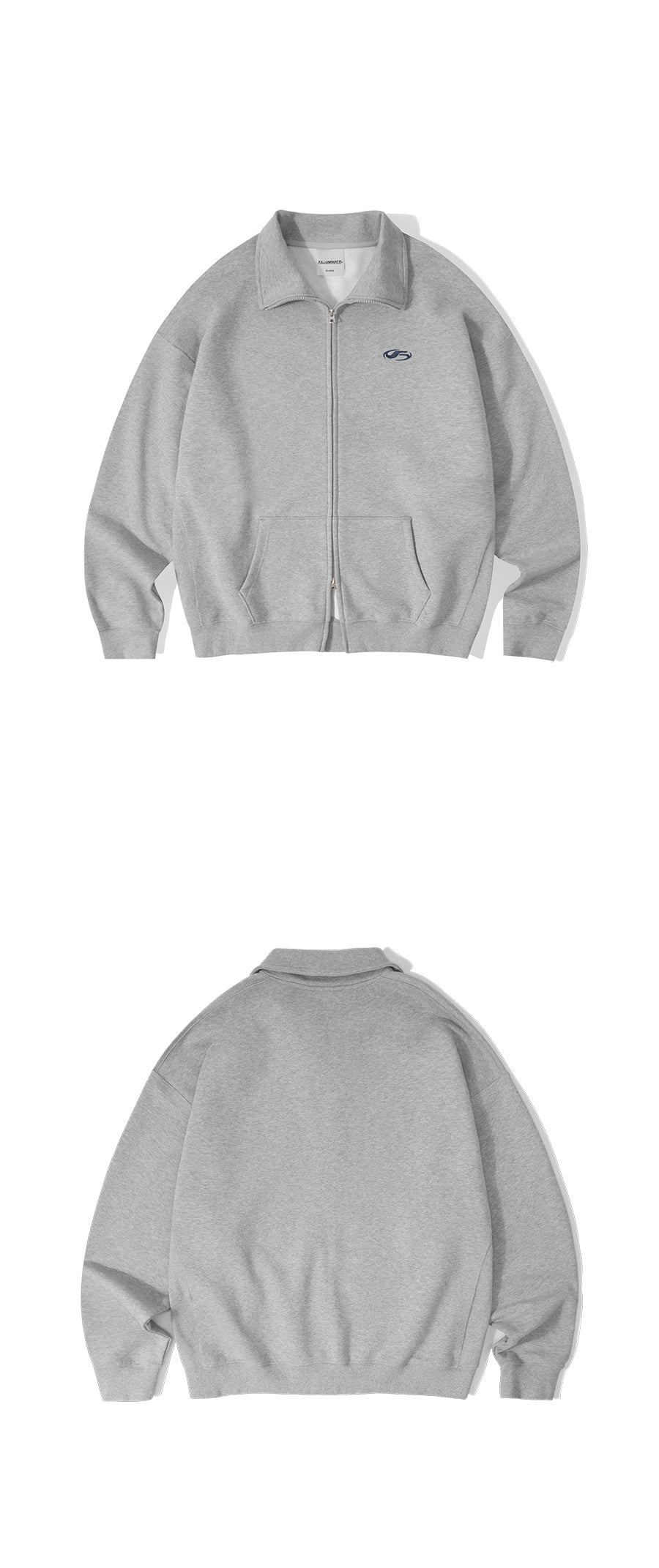 Symbol Full Zip Up-Grey