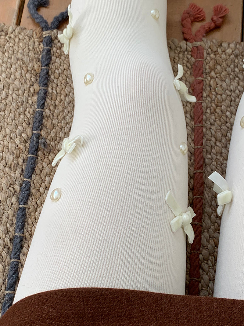 heart princess stockings (ivory)