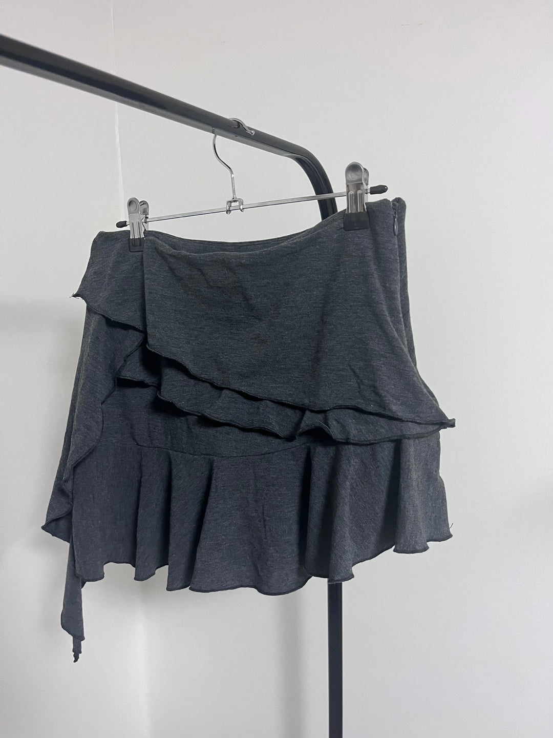 : Layered Unbalanced Ballet Core Short Skirt