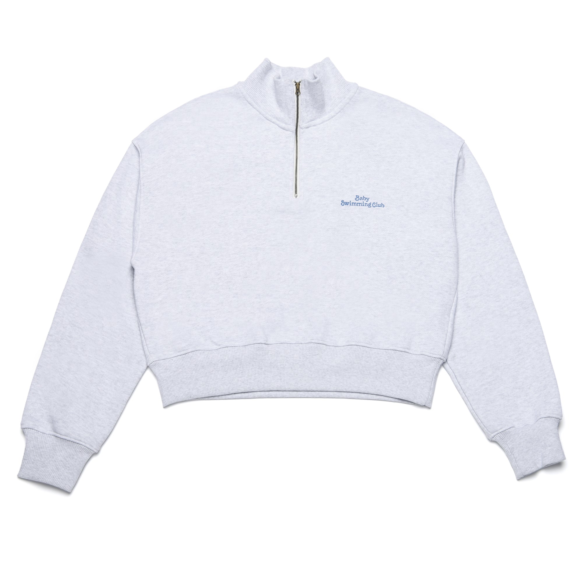 [Call me baby] Baby Swimming Club Half-Zip Pullover (Light grey)