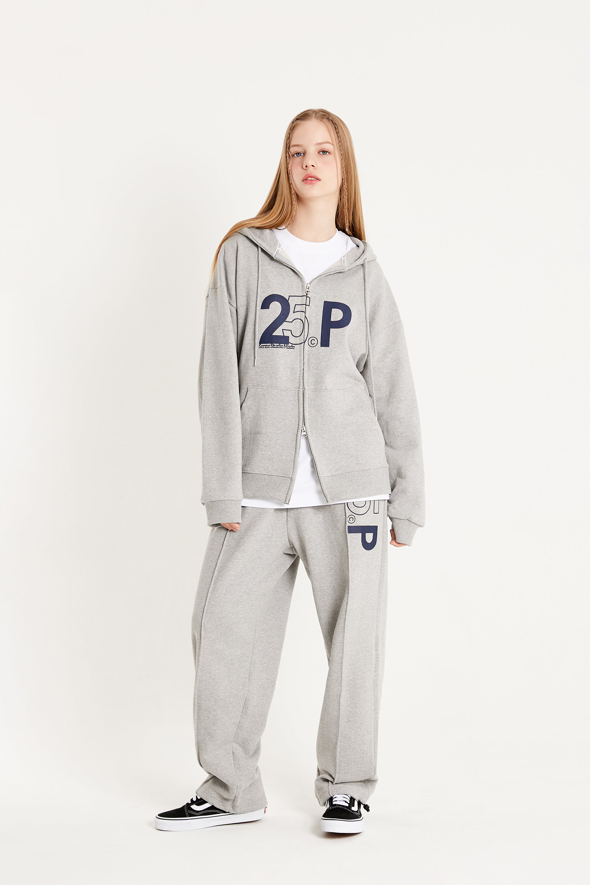 25P SENSE LOGO SWEAT PANTS_GRAY