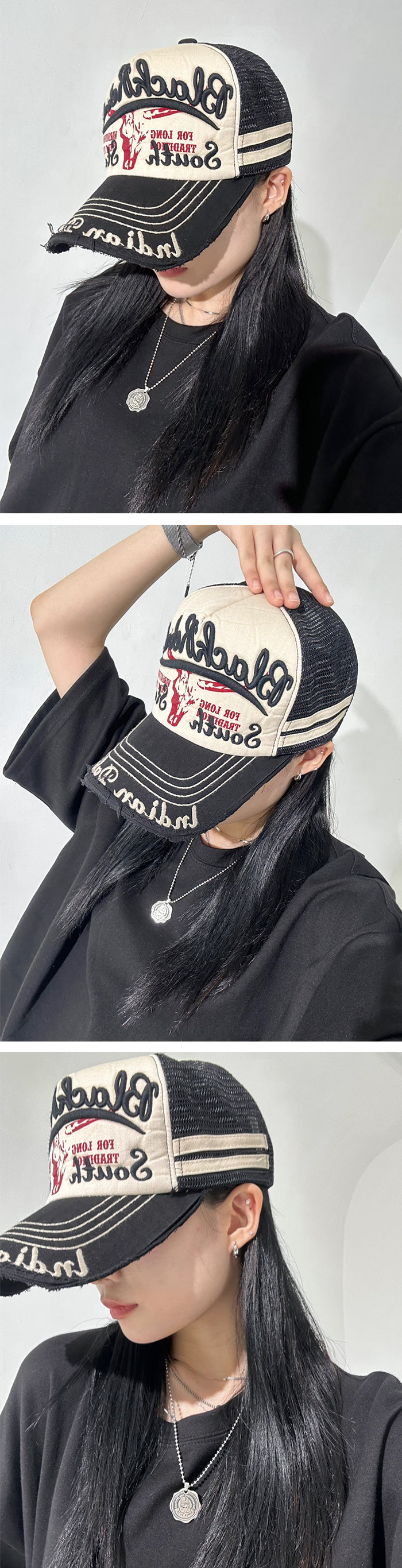 Amekaji Damage Mesh Ball cap