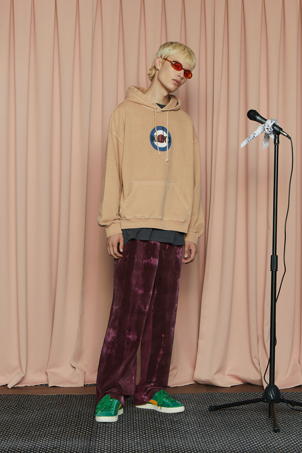 VELOUR CORDUROY PANTS / BURGUNDY