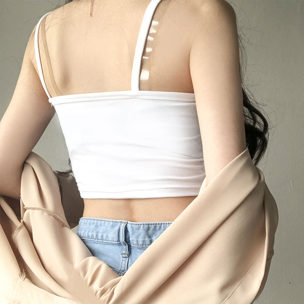 [Basic Item]Crop strap top that you want to wear every day for comfort