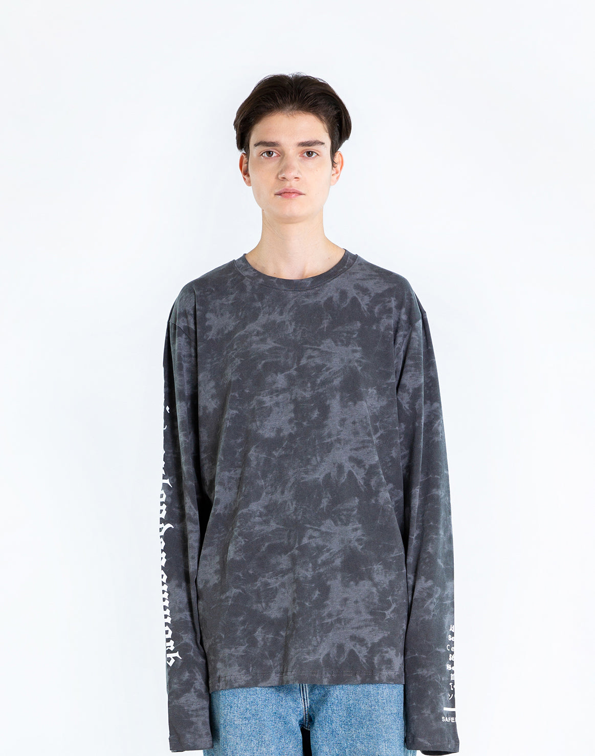 tiedye long sleeve black