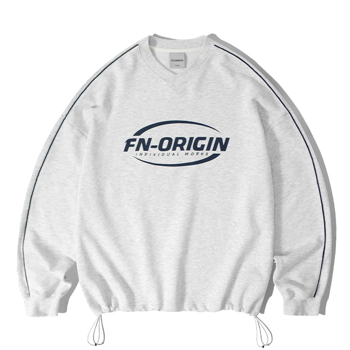 Overfit Original Track Sweat Shirt-Light Grey