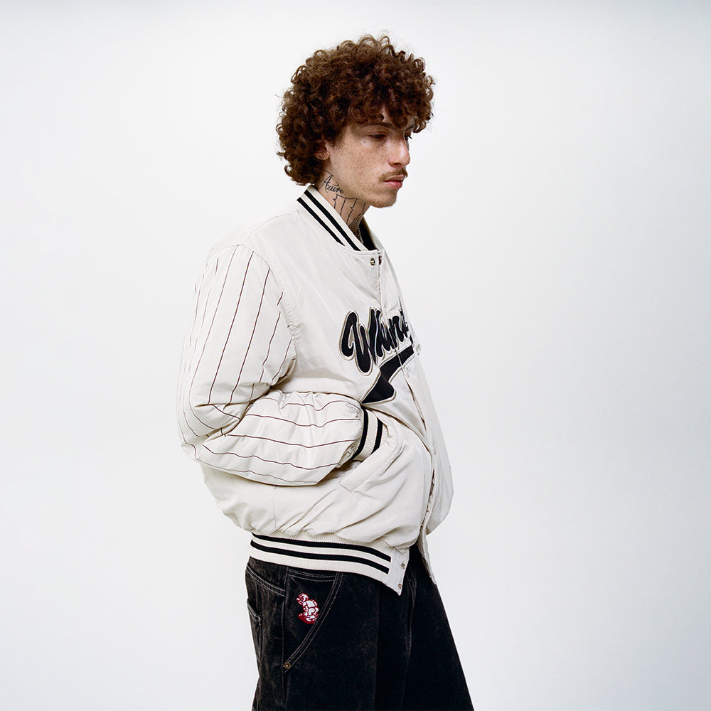 BASEBALL SCRIPT JACKET (IVORY)