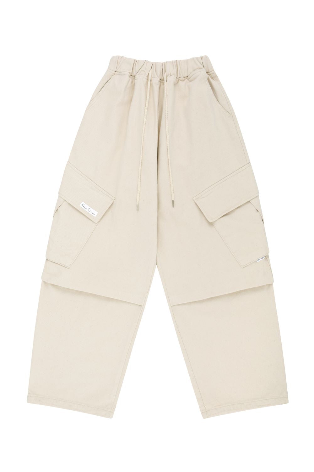 Oatmeal peach balloon cargo pants