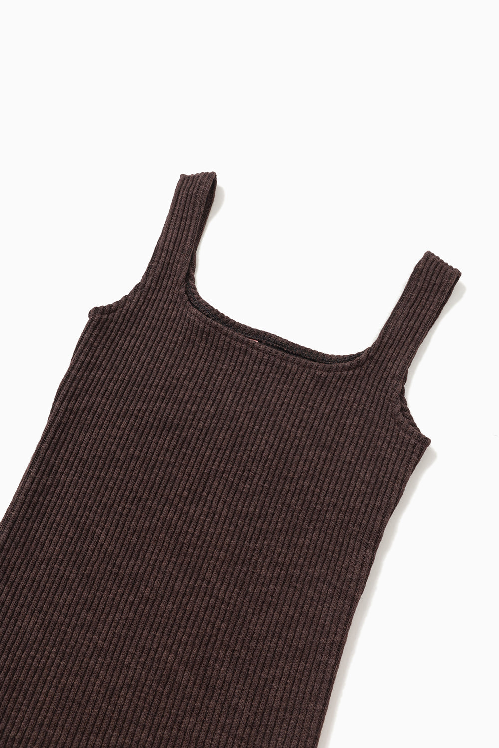 Oblique cutting sleeveless ops (Deep brown)