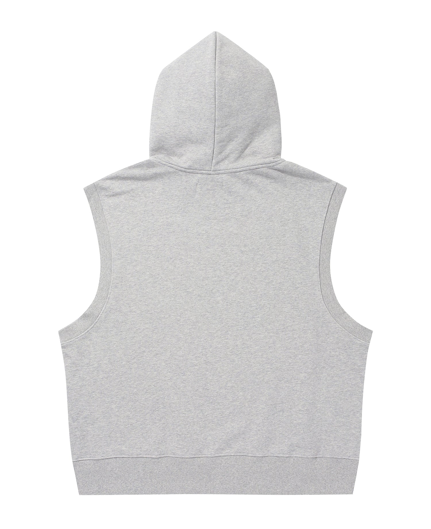 939 LOGO HOOD ZIP-UP SLEEVELESS (GRAY)