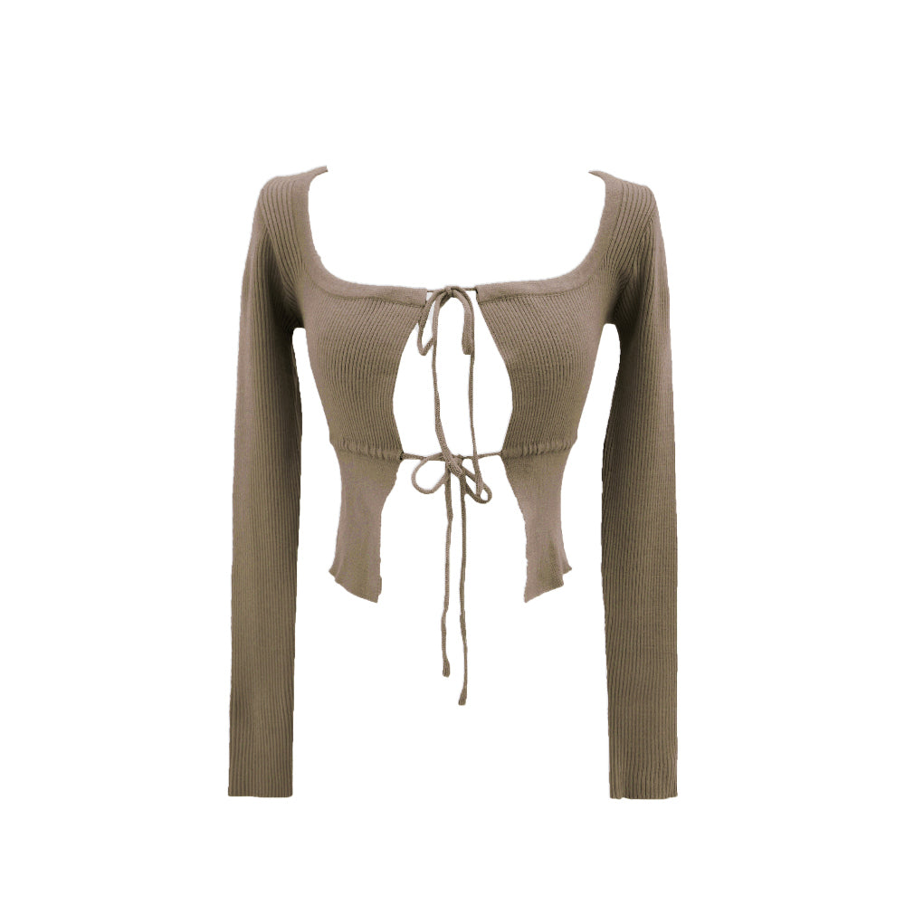 Layered ribbon knit cardigan (3 Color)