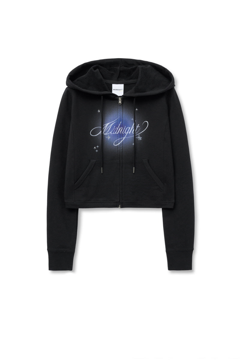 dz hood zip up (black)