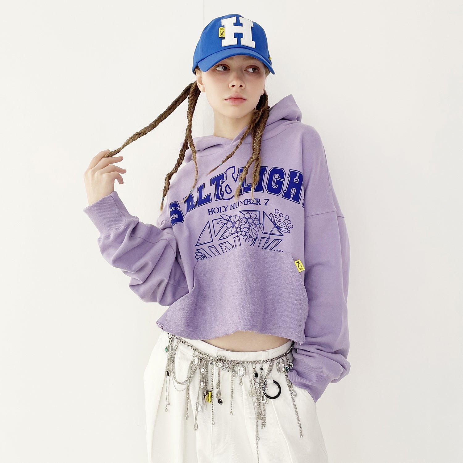 SALT & LIGHT CROPPED HOODIE_PURPLE