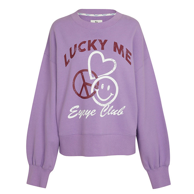 EYEYE LUCKY ME EMOJI SWEATSHIRT_LAVENDER (EEOO3WSR04W)