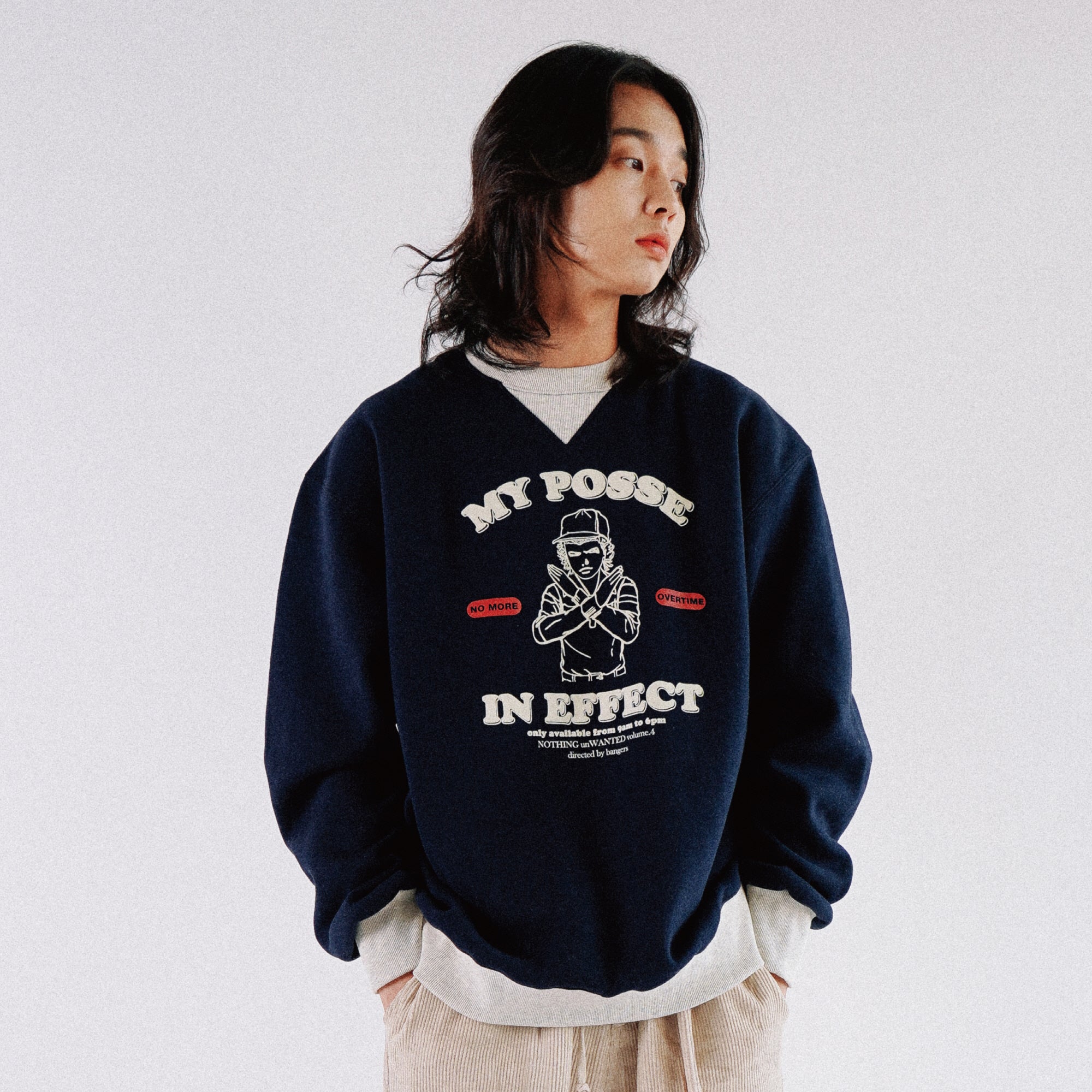 NO OVERTIME SWEATSHIRT_NAVY