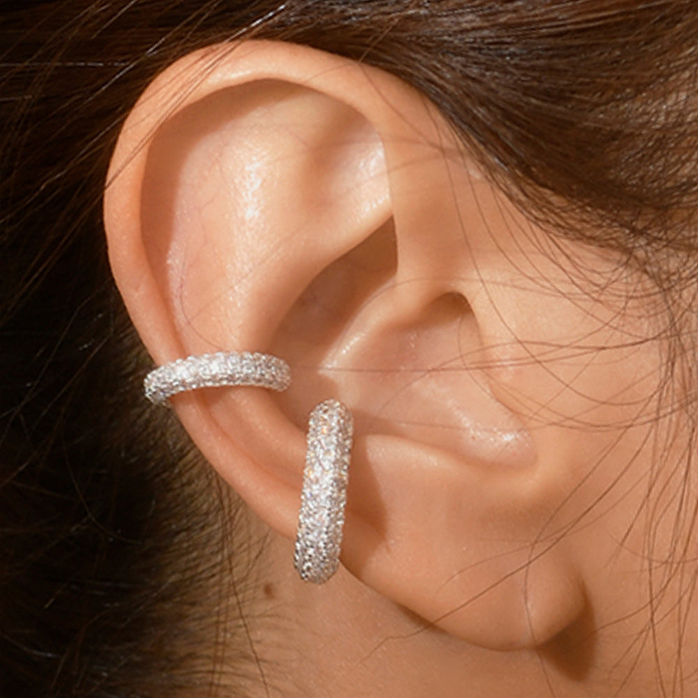 [MONSTA X] [S925] Donut Ear cuffs (white,silver)