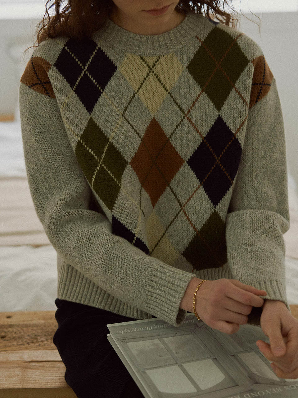 Wool jacquard knit