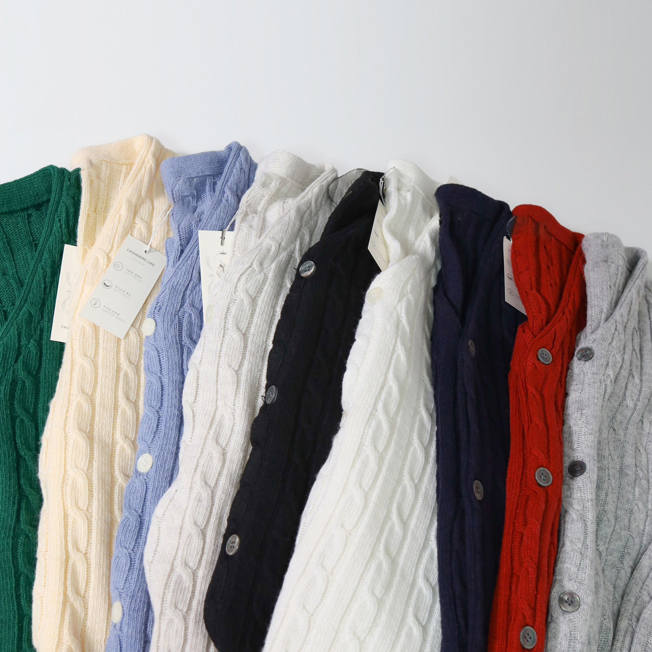 Kitts Twisted Bread Button Cardigan (9 colors)(fitting color=OATMEAL)