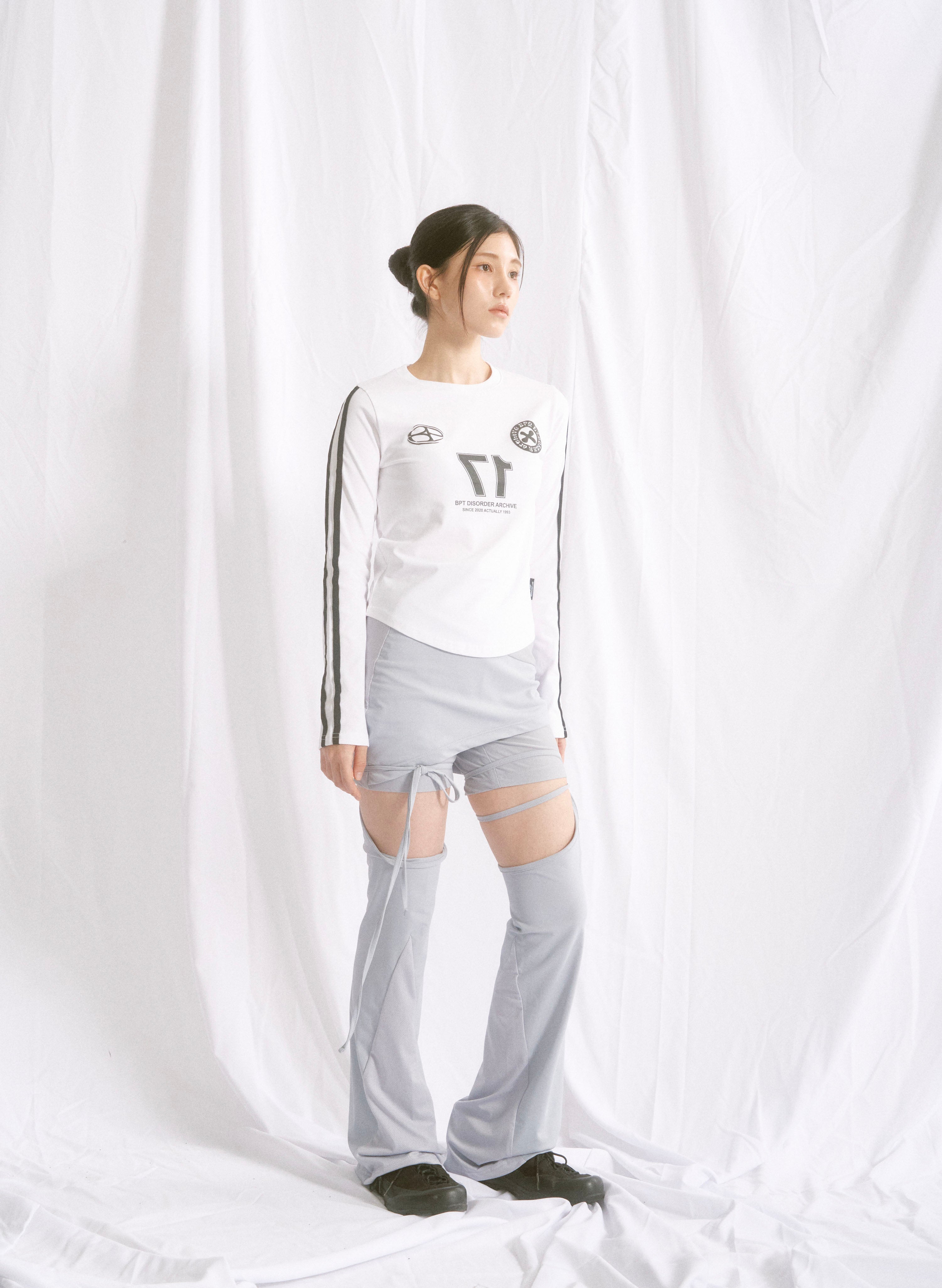 BPT SPORTY WOMEN CROP LONG SLEEVE WHITE