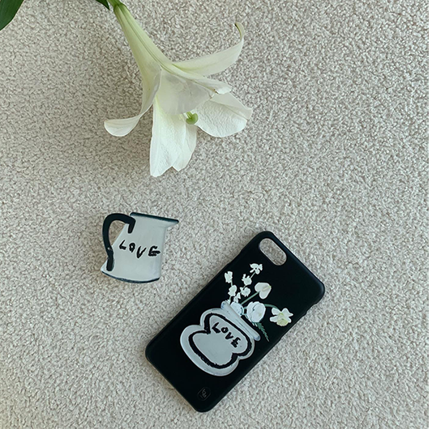 [SET] Bouquet series : Narcissism phone case + griptok