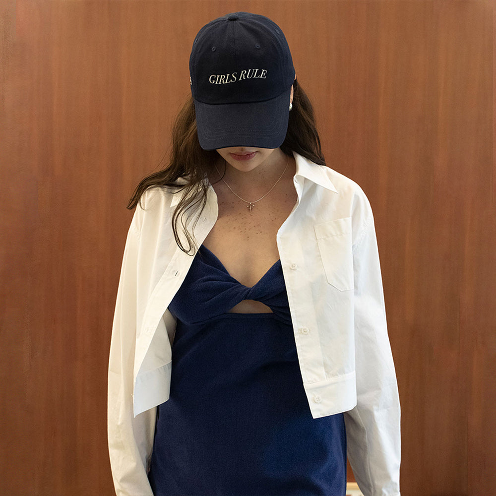 GIRLS RULE WASHING BALLCAP_NAVY