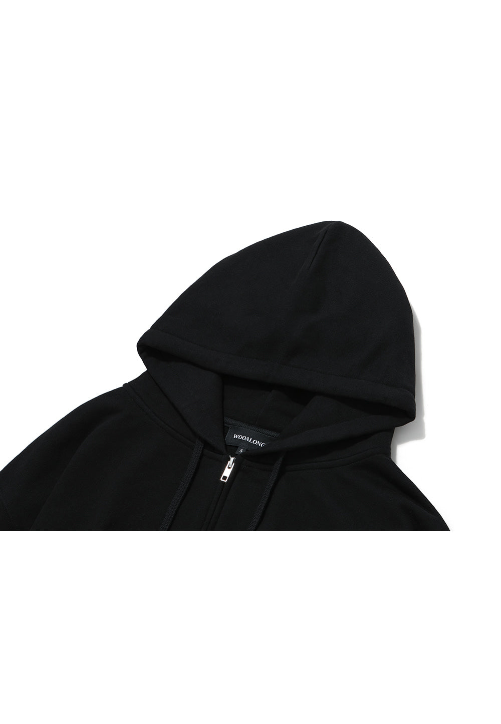 Signature crop hood zip-up - BLACK