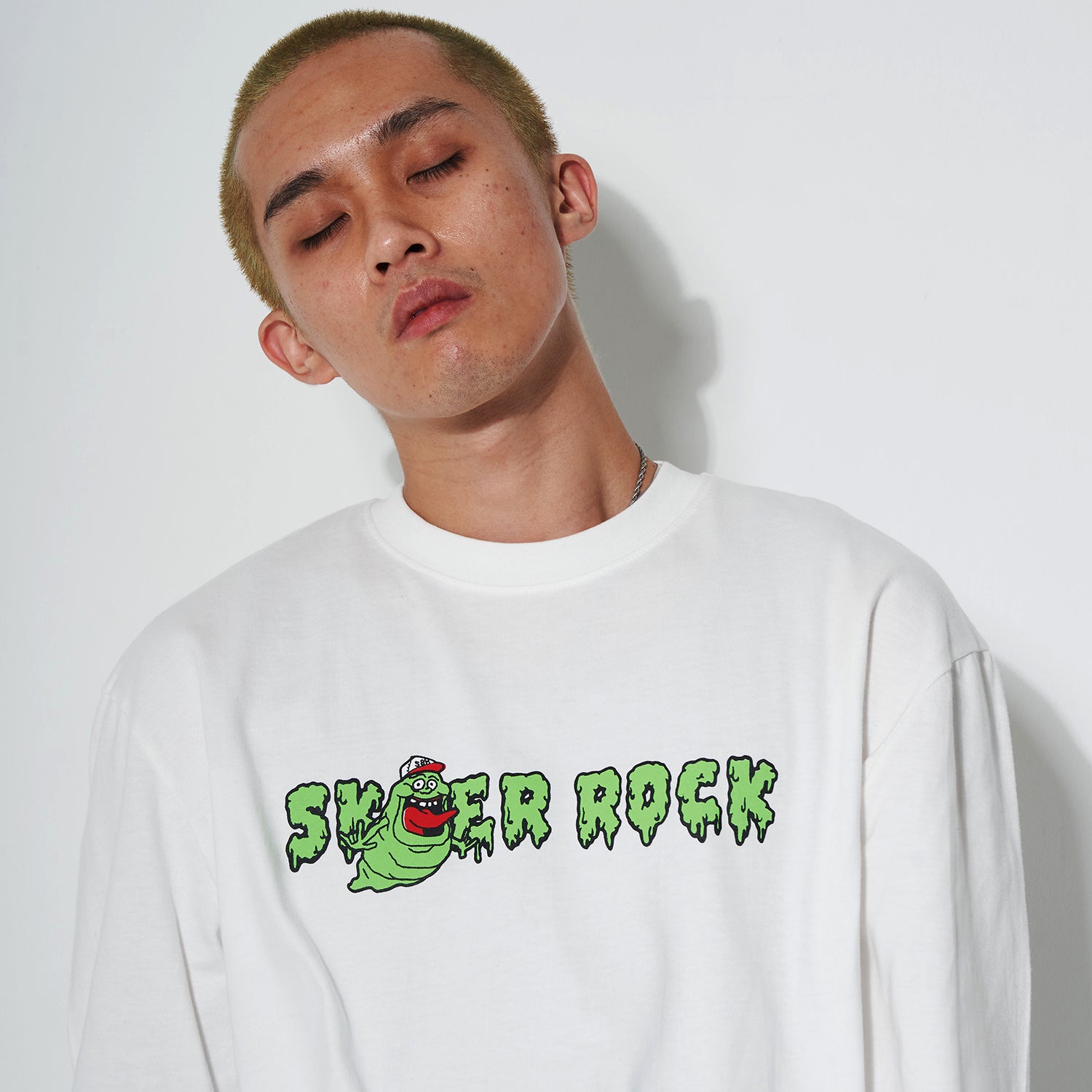 STICKY GHOST LONG SLEEVE T-SHIRT OFF WHITE