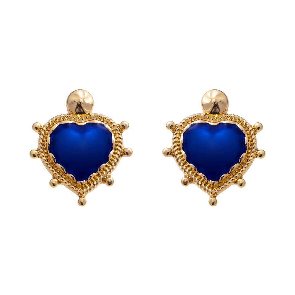 Deep heart earrings