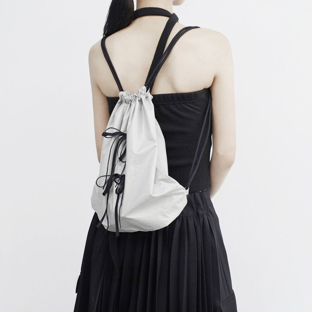 Xion Double Ribbon String Backpack