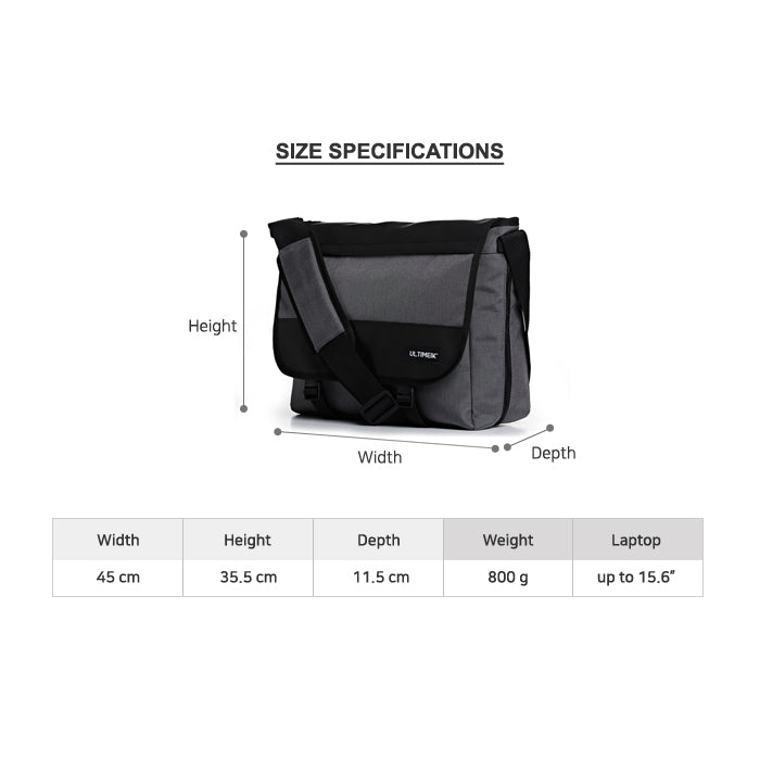 2040 Messenger Bag Grey