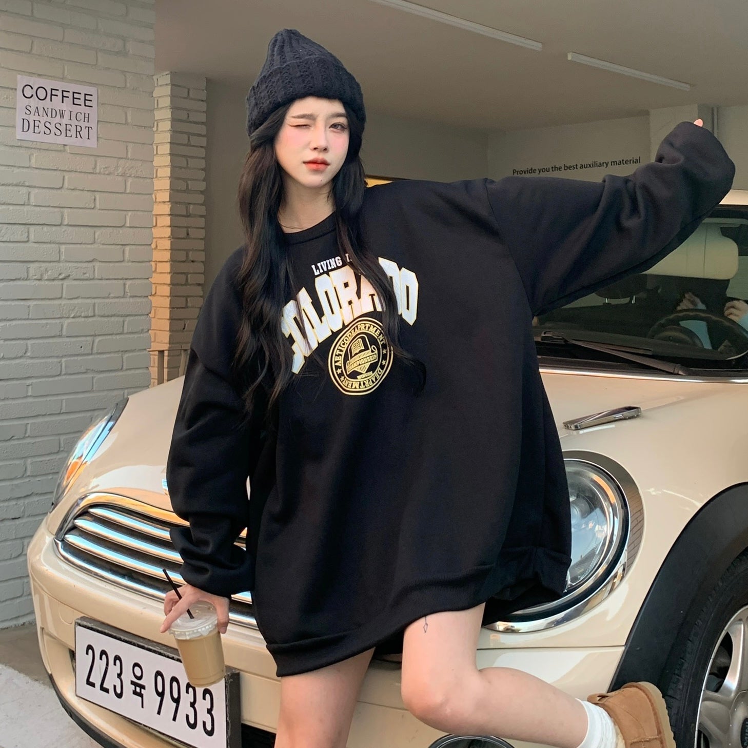 Geographical Name Sweat オーバーサイズ プルオーバー カレッジロゴ スウェット トレーナー