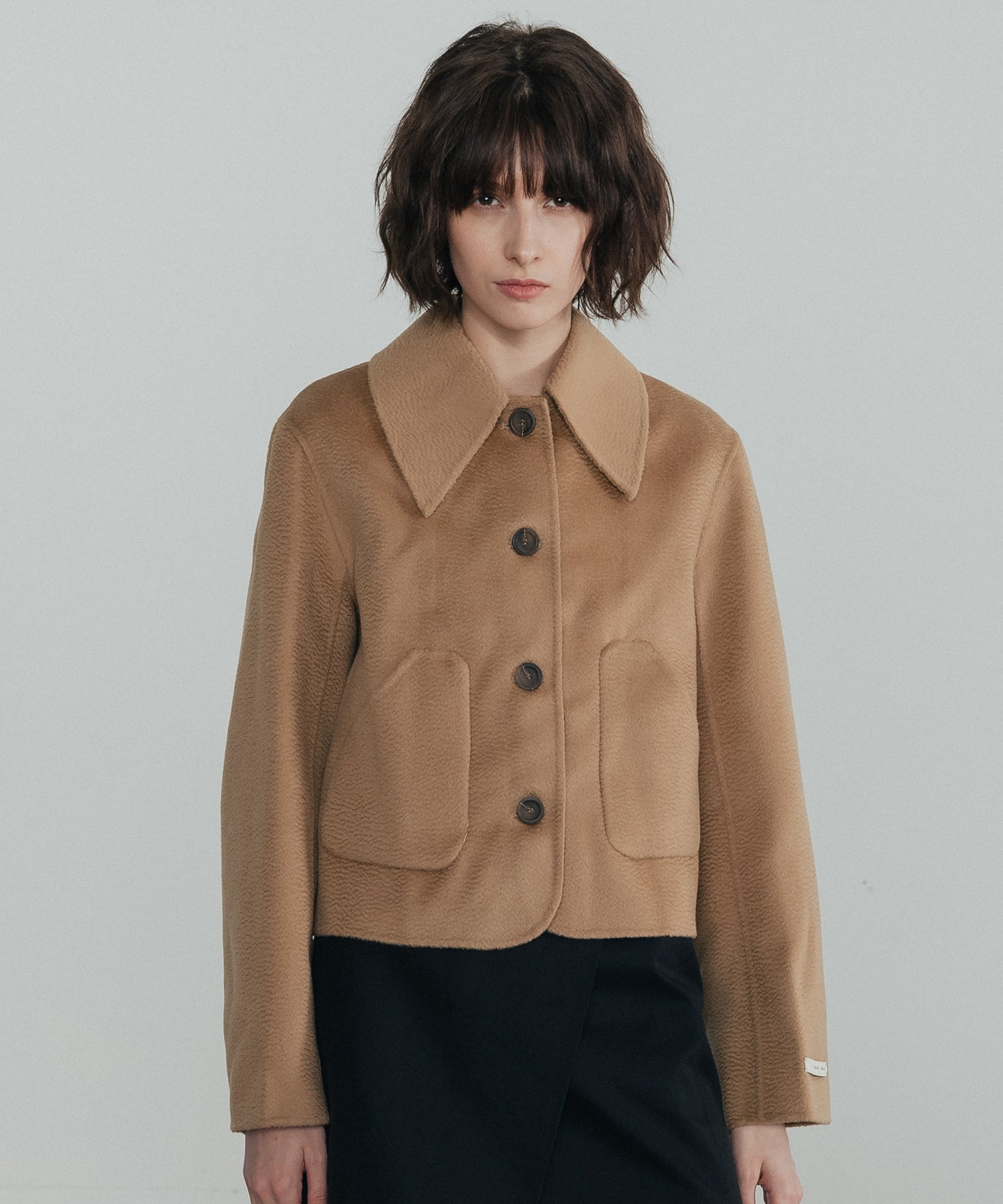 Handmade wool short coat_beige