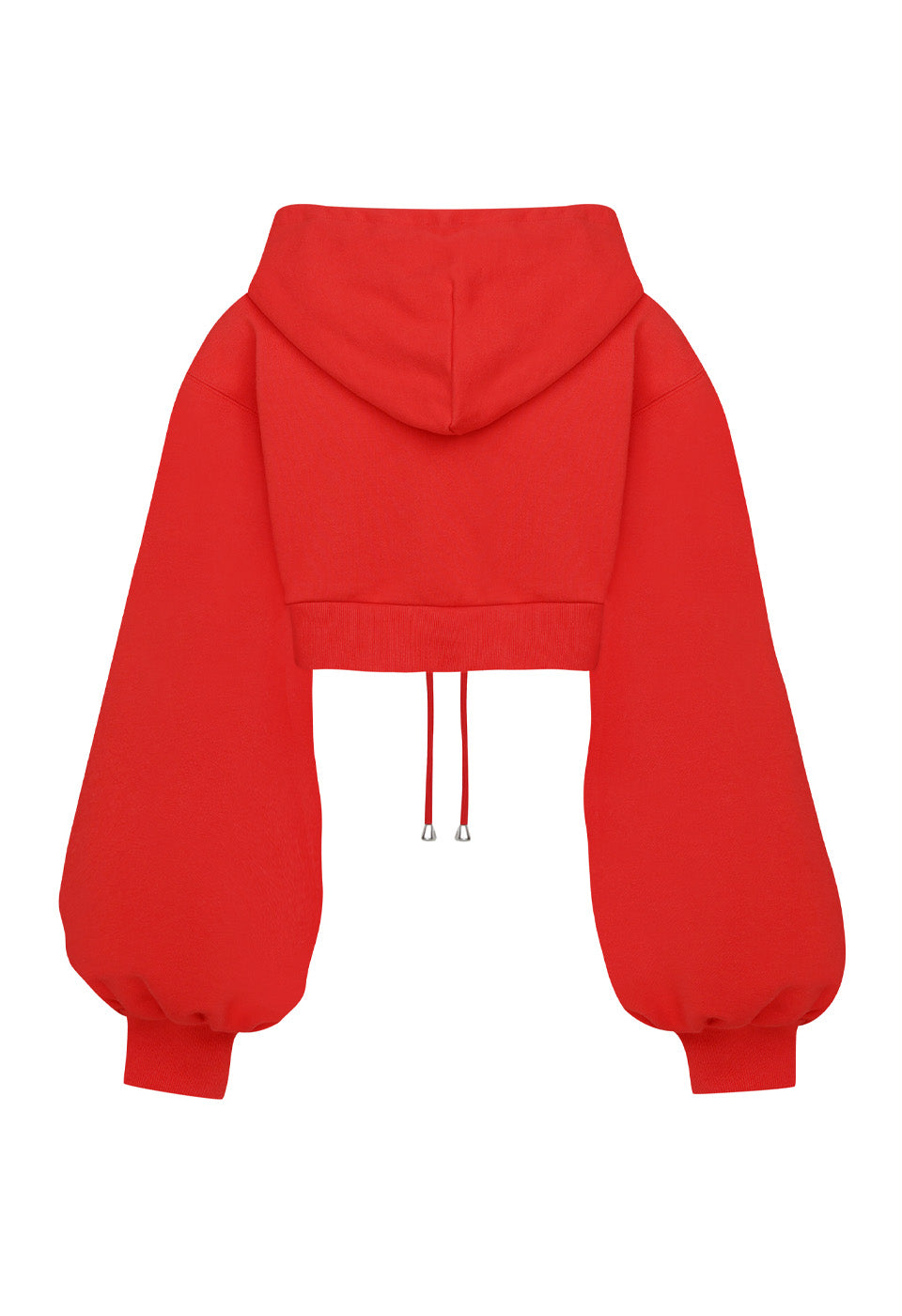 RIBBON CROP HOODIE (RED)