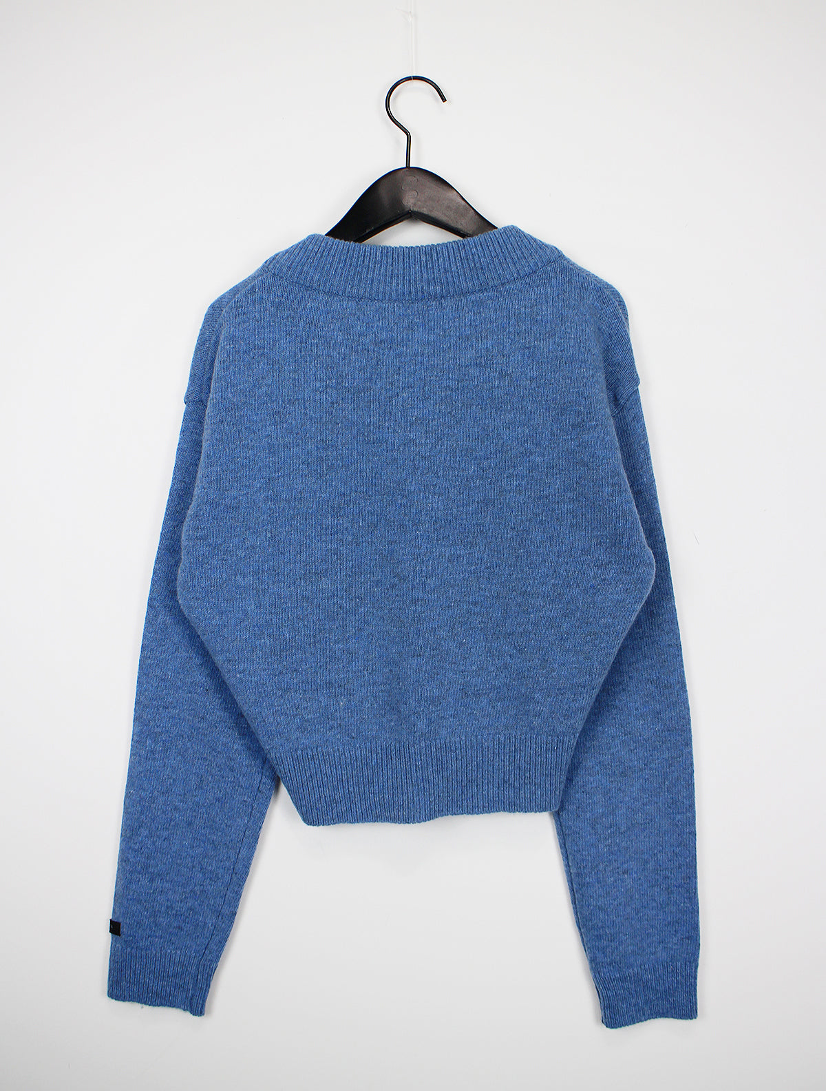 Wool V-neck Crop Knit (10color)